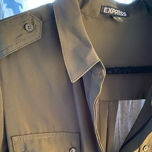 Express | Green Shirt Dress